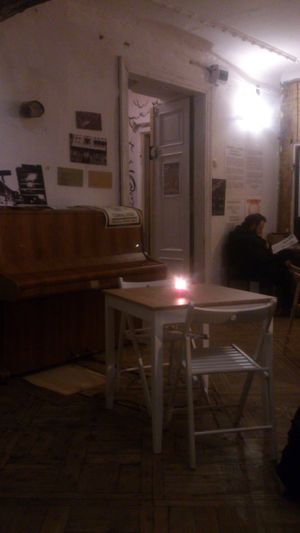 inside at Cafe Kryzys in Warsaw