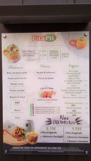 Menu at Green Bowl in Aix-en-provence