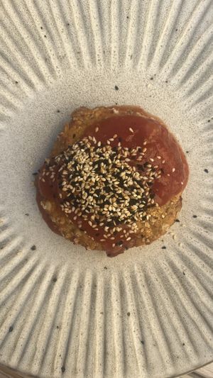 Vegan feta in oat crust  at Yard of Taste in Zakynthos