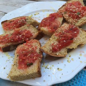 bruschetta to die for!  at Yard of Taste in Zakynthos