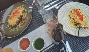 the left one is vegan the right one is the regular one at Yard of Taste in Zakynthos