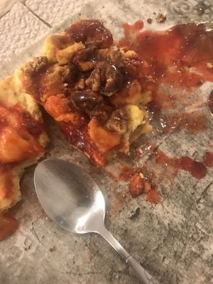 Apple pie (served with ice cream but no vegan option available) at Yard of Taste in Zakynthos