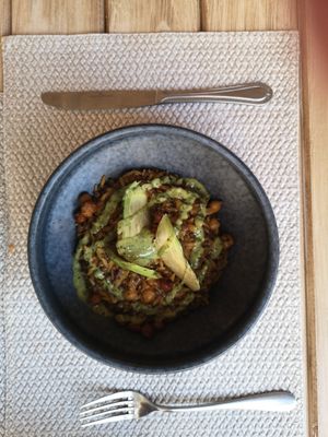 Vegan orzotto at Yard of Taste in Zakynthos