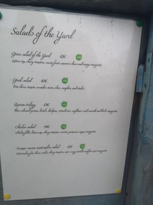 Salads at Yard of Taste in Zakynthos