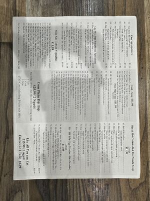 Menu 3  at NDH Vegetarian - Nhan Duc Hanh in Westminster