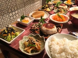 Beautiful vegan food at Shanti Yoga Vegan Cafe in Hiroshima