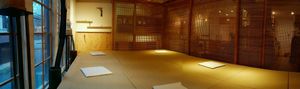 interior, minimalistic and relaxing  at Shanti Yoga Vegan Cafe in Hiroshima