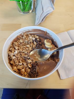 Amazing choconut Smoothie bowl ! at bio&bio - Oktogon in Zagreb