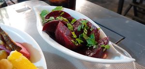 Awesome beetroot without the earthy taste! at Land of Freedom in Fuerteventura