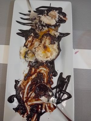 Vegan ' bounty ' desert.  Sooo rich. at Land of Freedom in Fuerteventura