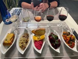 Vegan tapas and wines  at Land of Freedom in Fuerteventura