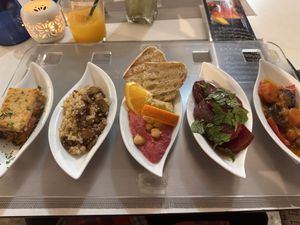 Vegan tapas plate  at Land of Freedom in Fuerteventura