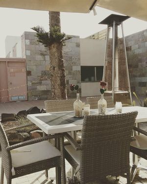 Outside dining area at Land of Freedom in Fuerteventura