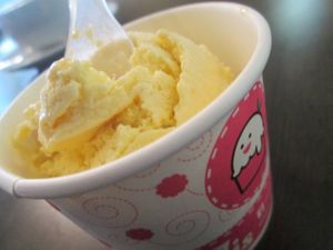 Vegan ice-cream available at Veggie Cafe  in Penang