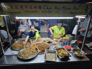 3 types of noodles and sides at Kedai Bee Thean Heong 素之家在美天香神料. in Penang