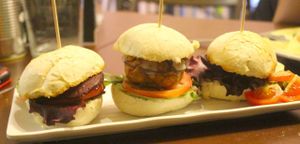 Mini tapas burgers at Green Iguana Bar in Malaga