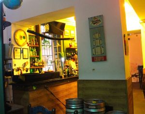 Inside decor at Green Iguana Bar in Malaga