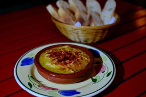 Hummus at Green Iguana Bar in Malaga