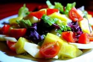 Vegan salad at Green Iguana Bar in Malaga