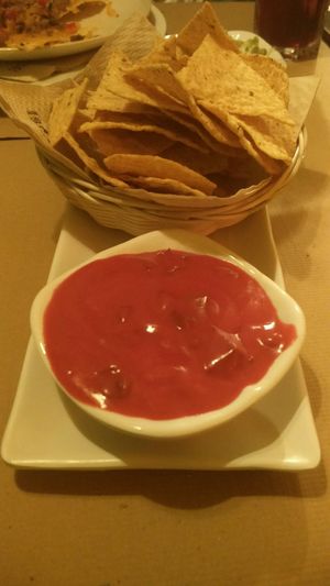 beetroot dip at Green Iguana Bar in Malaga