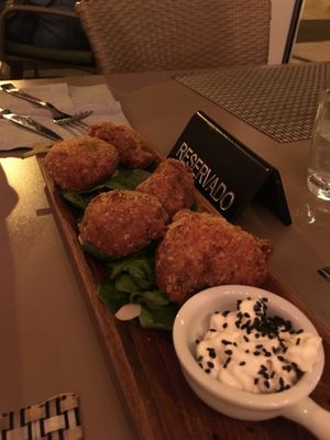 Vegan arancini  at Me Gusta in Mallorca