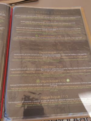 Menu 22nd August 2019 at Me Gusta in Mallorca