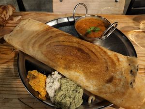 Masala dosa at Dosa Bar in Tel Aviv