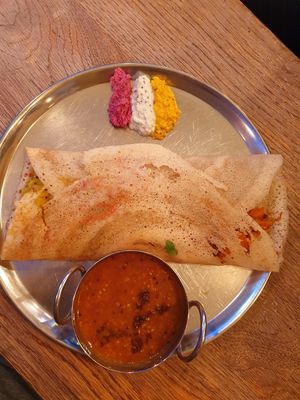 Dosa masala at Dosa Bar in Tel Aviv