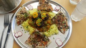 Ganesh thali at Dosa Bar in Tel Aviv