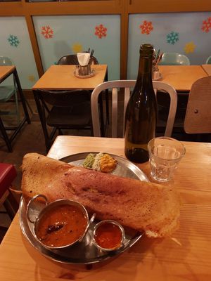 Masala dosa at Dosa Bar in Tel Aviv
