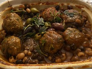 Vegan meatballs  at EVE in Encinitas