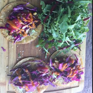 jackfruit tacos  at EVE in Encinitas