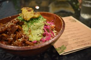 Havana Affair Buddha Bowl with added Jackfruit at EVE in Encinitas