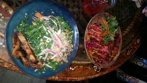 Winter Harvest Salad and Jackfruit Tacos at EVE in Encinitas