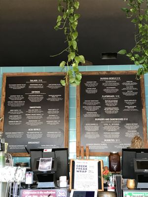 Menu at EVE in Encinitas