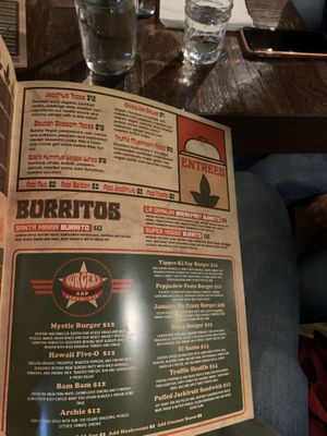 Menu at EVE in Encinitas