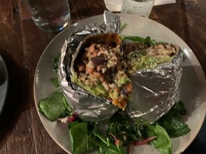 Santa Maria burrito was amazing   at EVE in Encinitas