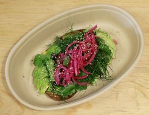 Avocado toast.  at Basico Food & Juice in Mexico City