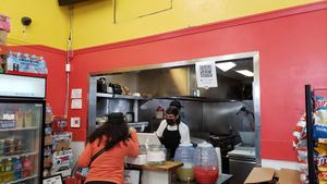 Interior, March 2022. at Taqueria La Venganza in Oakland