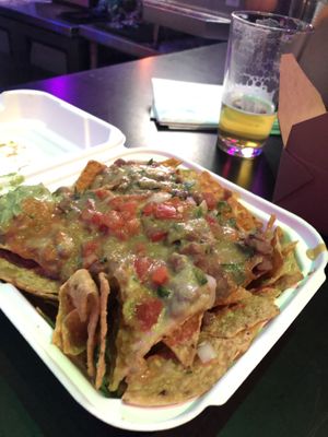 Nachos de “chicharrón” 😋   at Taqueria La Venganza in Oakland