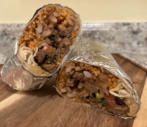 Carne Asada Burrito! ❤️  at Taqueria La Venganza in Oakland