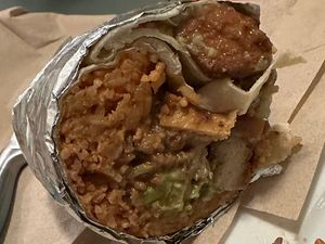 Pollo burrito  at Taqueria La Venganza in Oakland