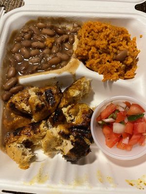 Pollo plate (comes with corn tortillas)  at Taqueria La Venganza in Oakland