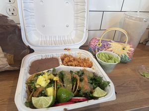 Taco sampler  at Taqueria La Venganza in Oakland