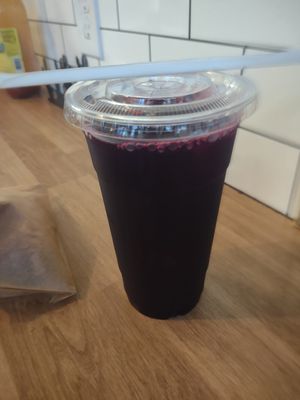 Pomegranate jaimica at Taqueria La Venganza in Oakland