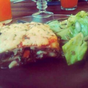 lasagña vegetariana at YoVegetariano in Saltillo