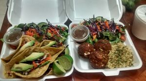 Food at YoVegetariano in Saltillo