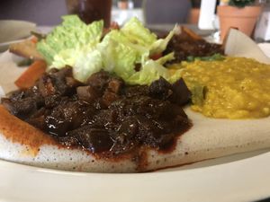 Vegan sampler at Abyssinia in Sacramento