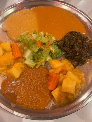 Veggie combo  at New Eritrea in San Francisco
