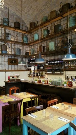 The bar area  at Orto in Rome